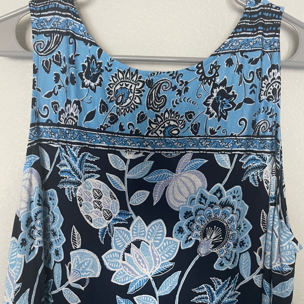 Blue floral dress (Loft)